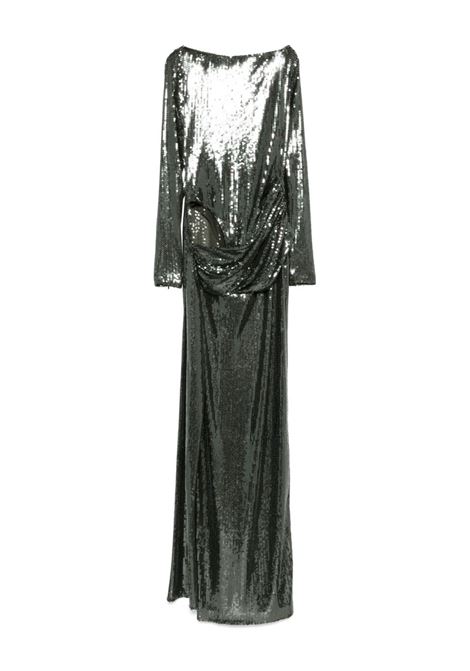 Abito maxi con paillettes in verde Alex perry - donna ALEX PERRY | D1507PF25DRKOLV